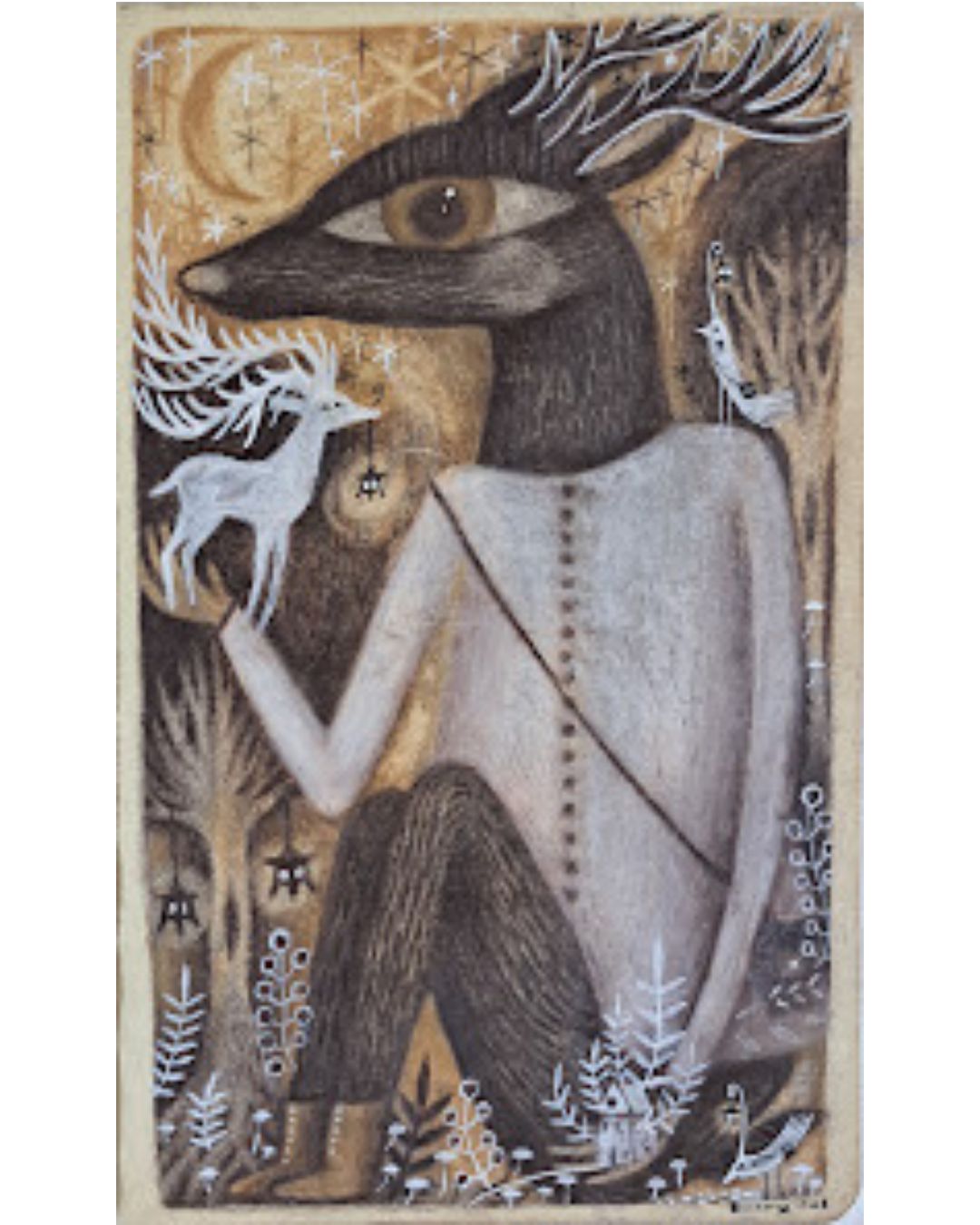 Drawing / Guided by the Deer Spirit 鹿の精霊に導かれて