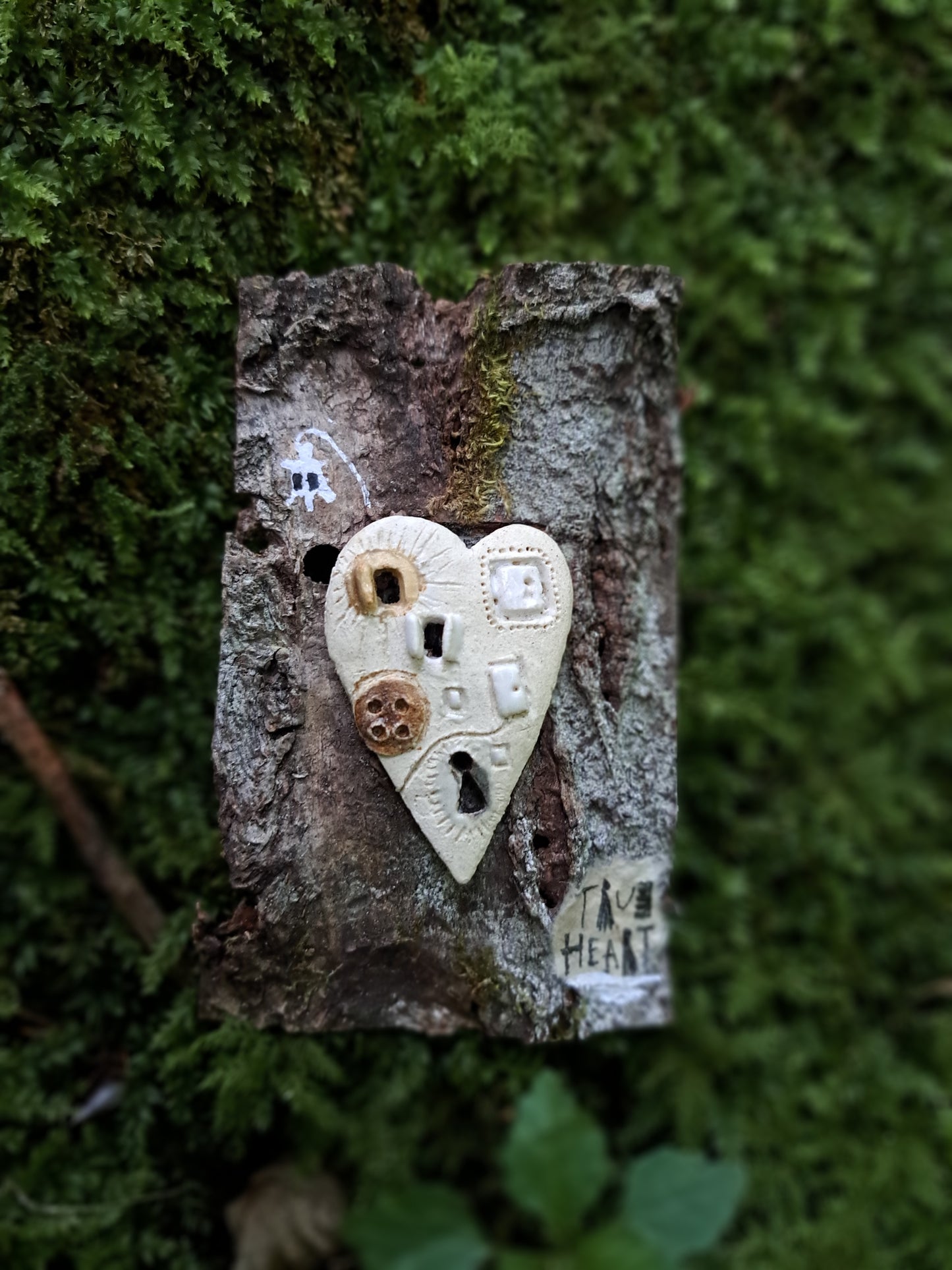 Ceramic Brooch / Tree Heart