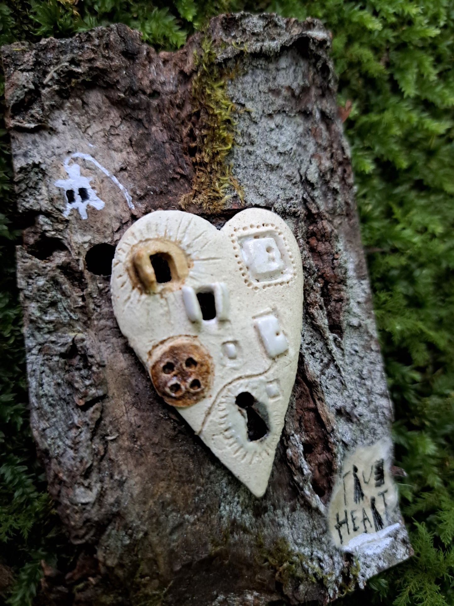 Ceramic Brooch / Tree Heart
