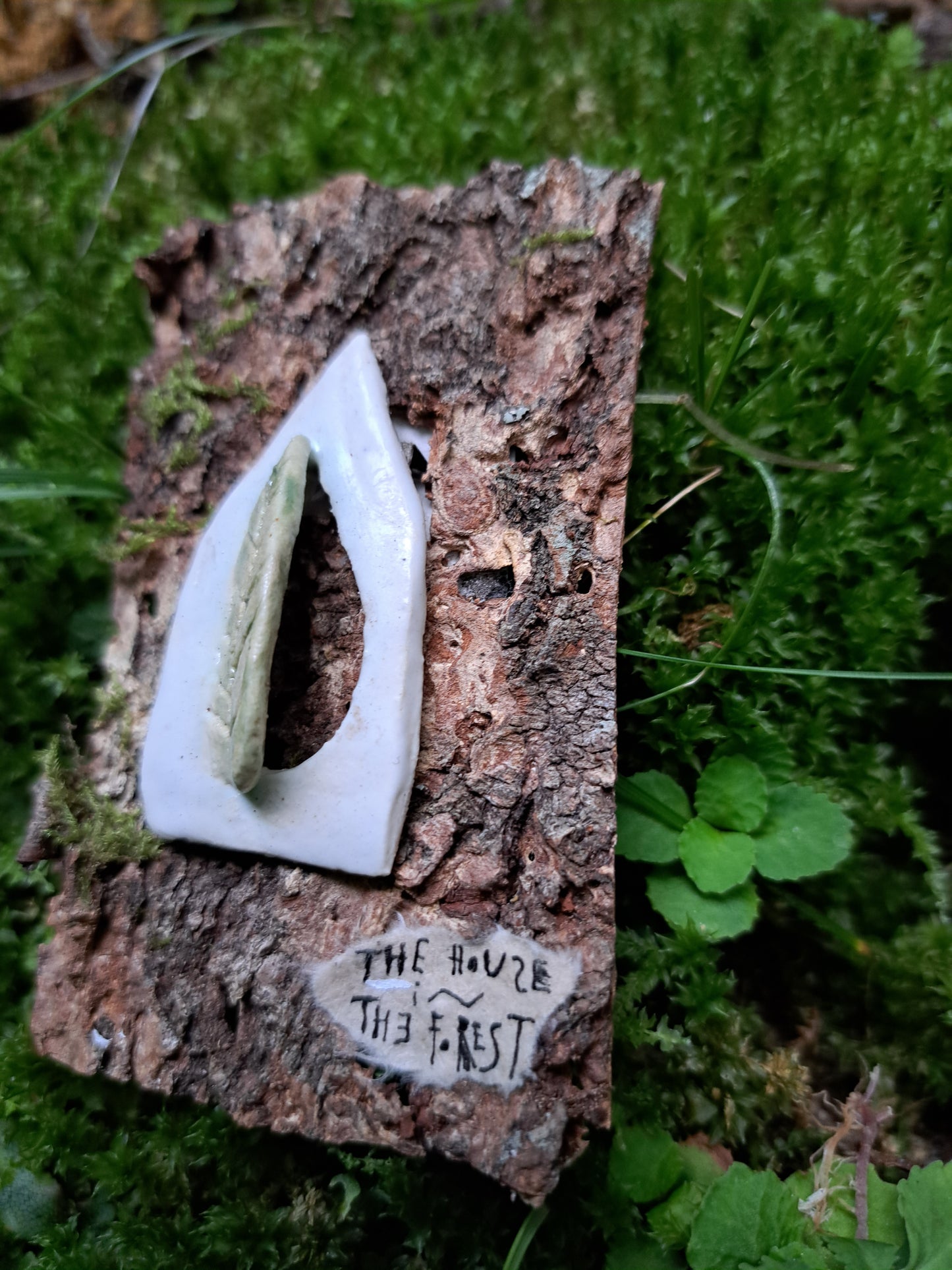 Ceramic Brooch / The House In The Forest