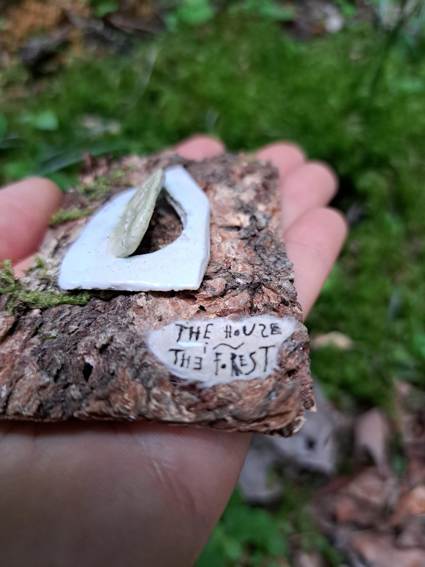 Ceramic Brooch / The House In The Forest