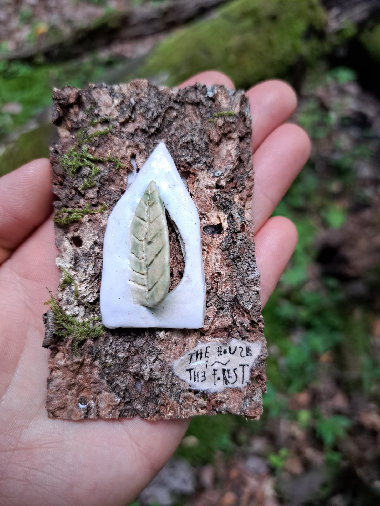 Ceramic Brooch / The House In The Forest