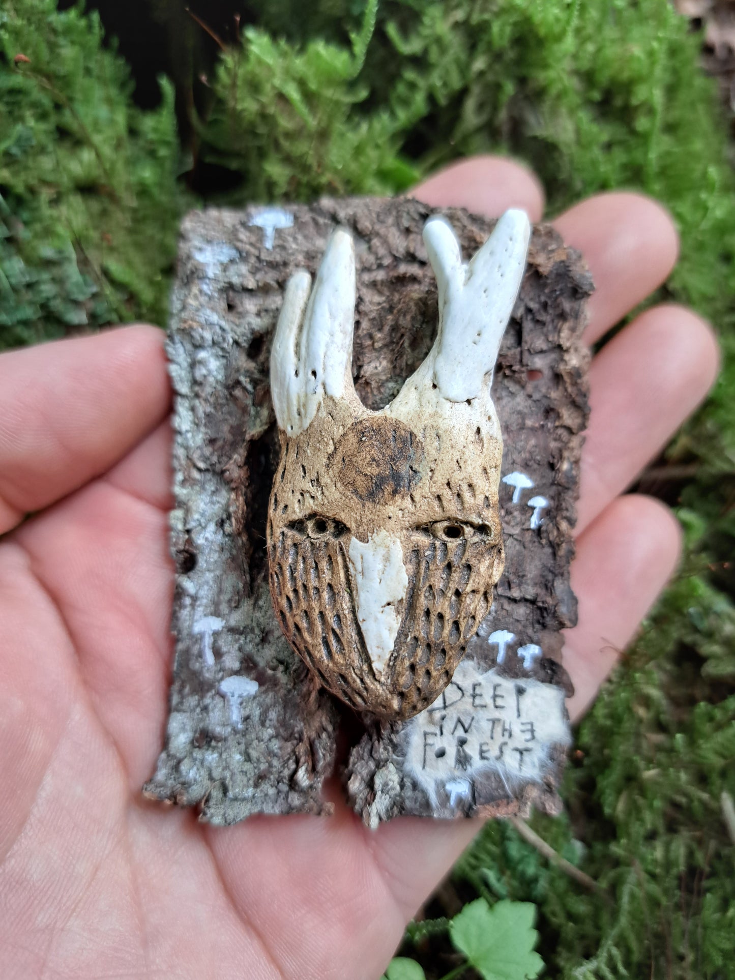 Ceramic Brooch / Deep In The Forest