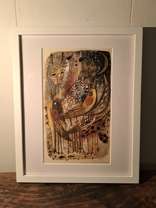 Drawing / Invite the forest to eat in your house あなたの家の食事に森を招いて