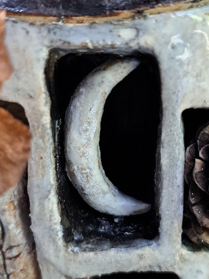 Ceramic Sculpture / White Bird Spirit Is Born In The Night 白い鳥の精霊は夜に生まれる