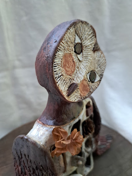 Ceramic Sculpture / White Bird Spirit Is Born In The Night 白い鳥の精霊は夜に生まれる