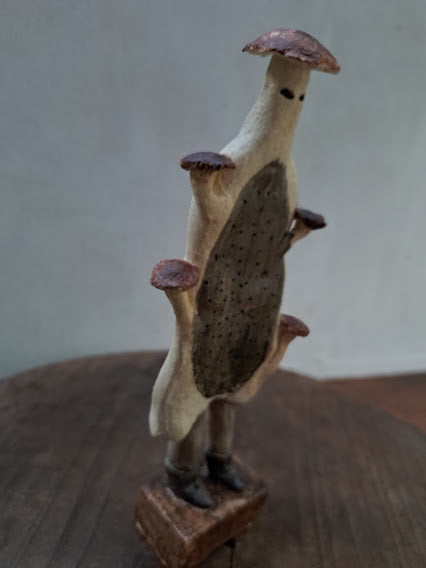 Ceramic Sculpture / The Mushroom Keeper きのこの番人