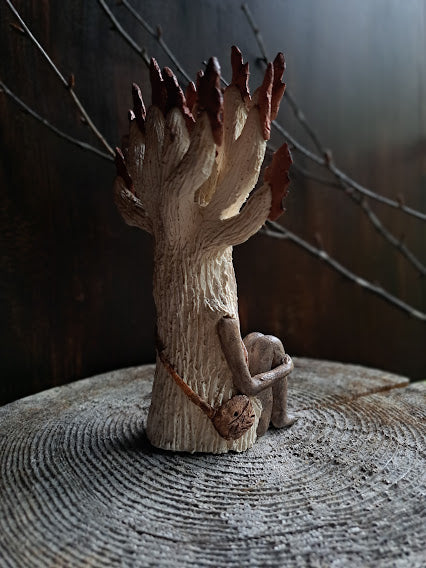 Ceramic Sculpture / Kinokokoro, Tree Spirit Being 木子精(きのこころ)#4