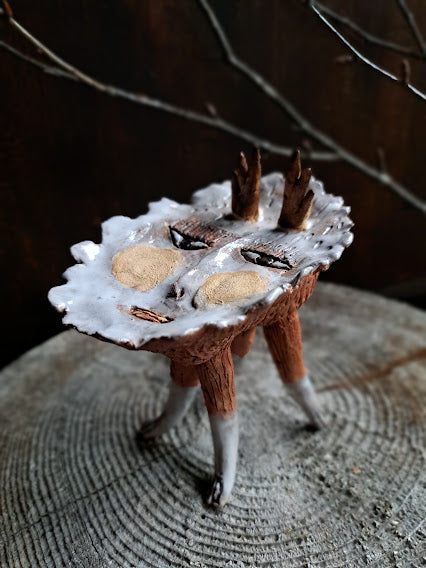 Ceramic Sculpture / Let your face go for a walk あなたのお顔を散歩に行かせてください