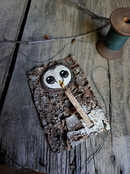 Ceramic Brooch / The Night Is The Door