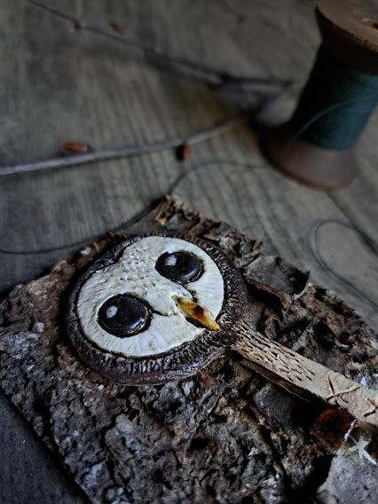 Ceramic Brooch / The Night Is The Door
