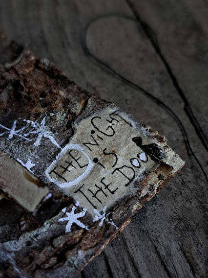 Ceramic Brooch / The Night Is The Door