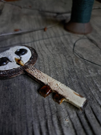 Ceramic Brooch / The Night Is The Door