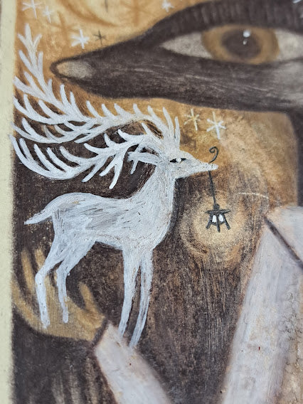 Drawing / Guided by the Deer Spirit 鹿の精霊に導かれて
