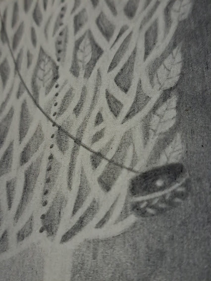 Drawing / The Leaf Sower 葉をまく精霊