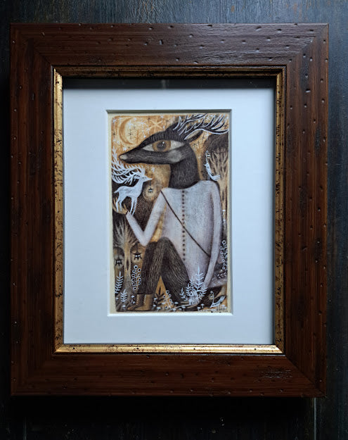 Drawing / Guided by the Deer Spirit 鹿の精霊に導かれて