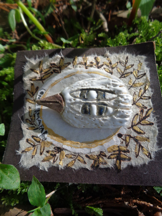 Ceramic Brooch / Come From Afar