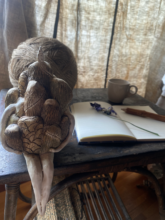 Ceramic Sculpture / Today I am locked up at home 今日は家にこもって