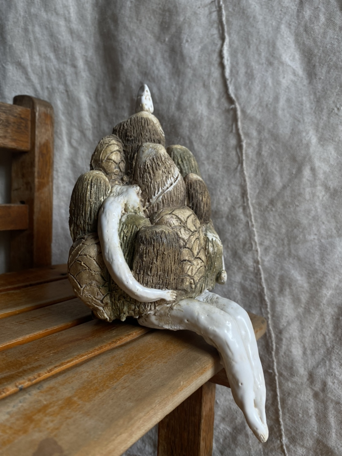 Ceramic Sculpture / Today I am locked up at home 今日は家にこもって