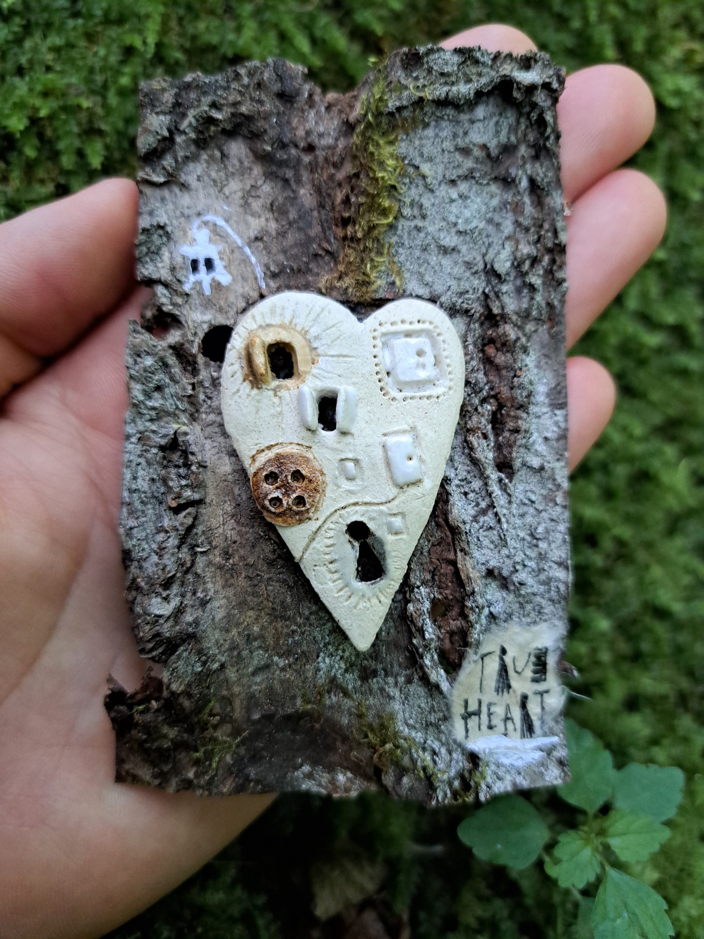 Ceramic Brooch / Tree Heart