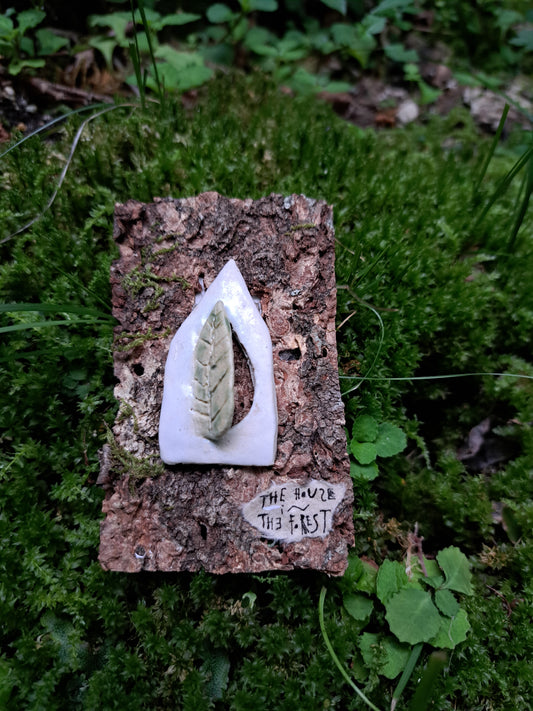 Ceramic Brooch / The House In The Forest