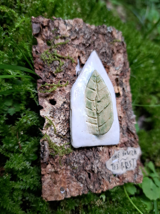 Ceramic Brooch / The House In The Forest