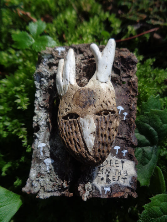 Ceramic Brooch / Deep In The Forest